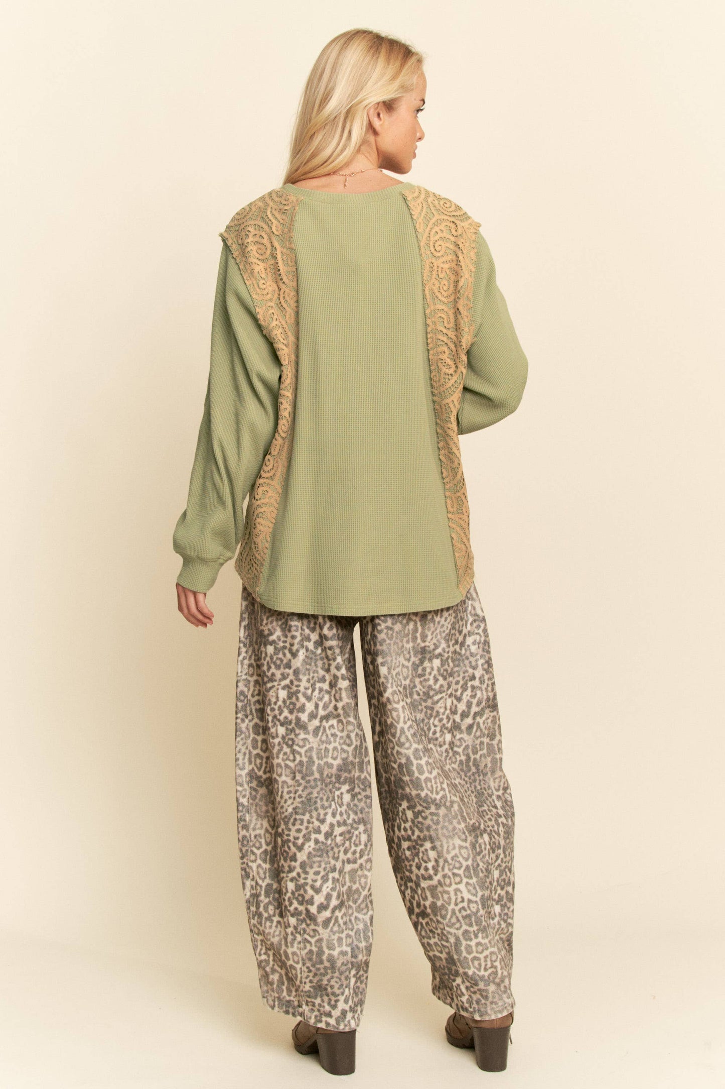 Animal Print Barrel Jeans