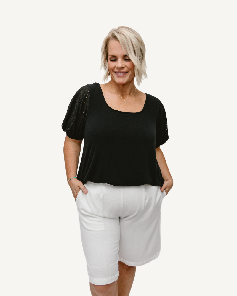 Comfortable and breathable linen shorts, ideal for warm weather outings.