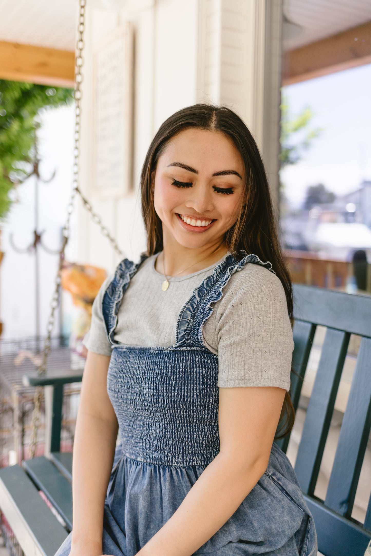 Eyelet Knit Pointelle Boyfriend Sleeve Halftee