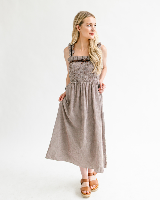 Gingham Midi Dress