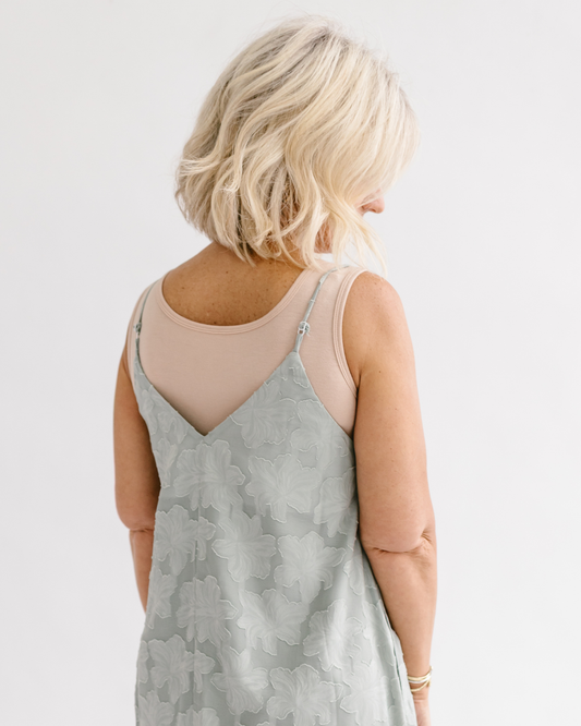Floral Embroidered Maxi Slip Dress