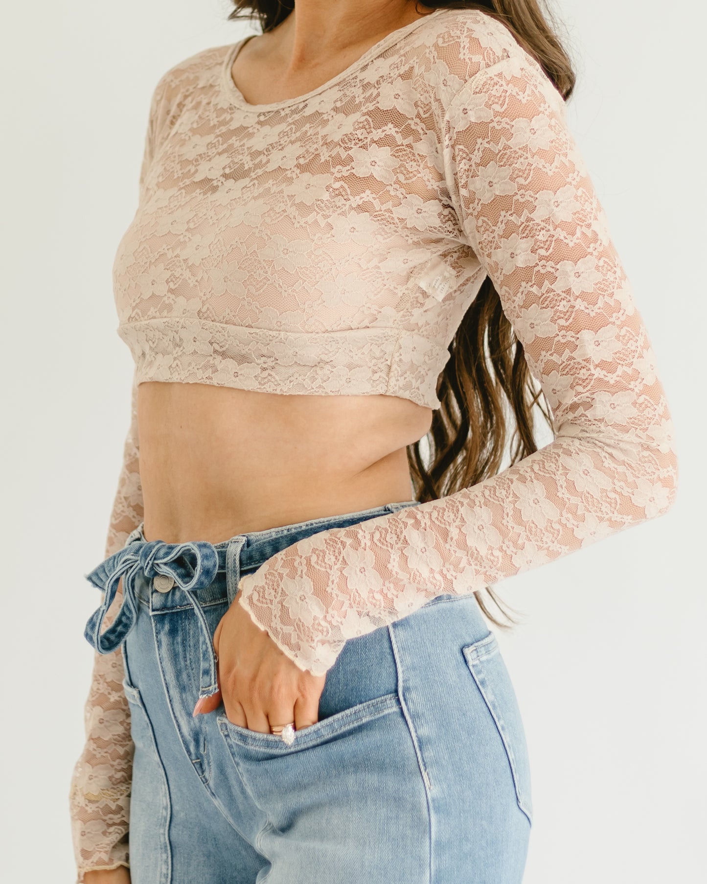Alyssa x Halftee Long Sleeve Lace