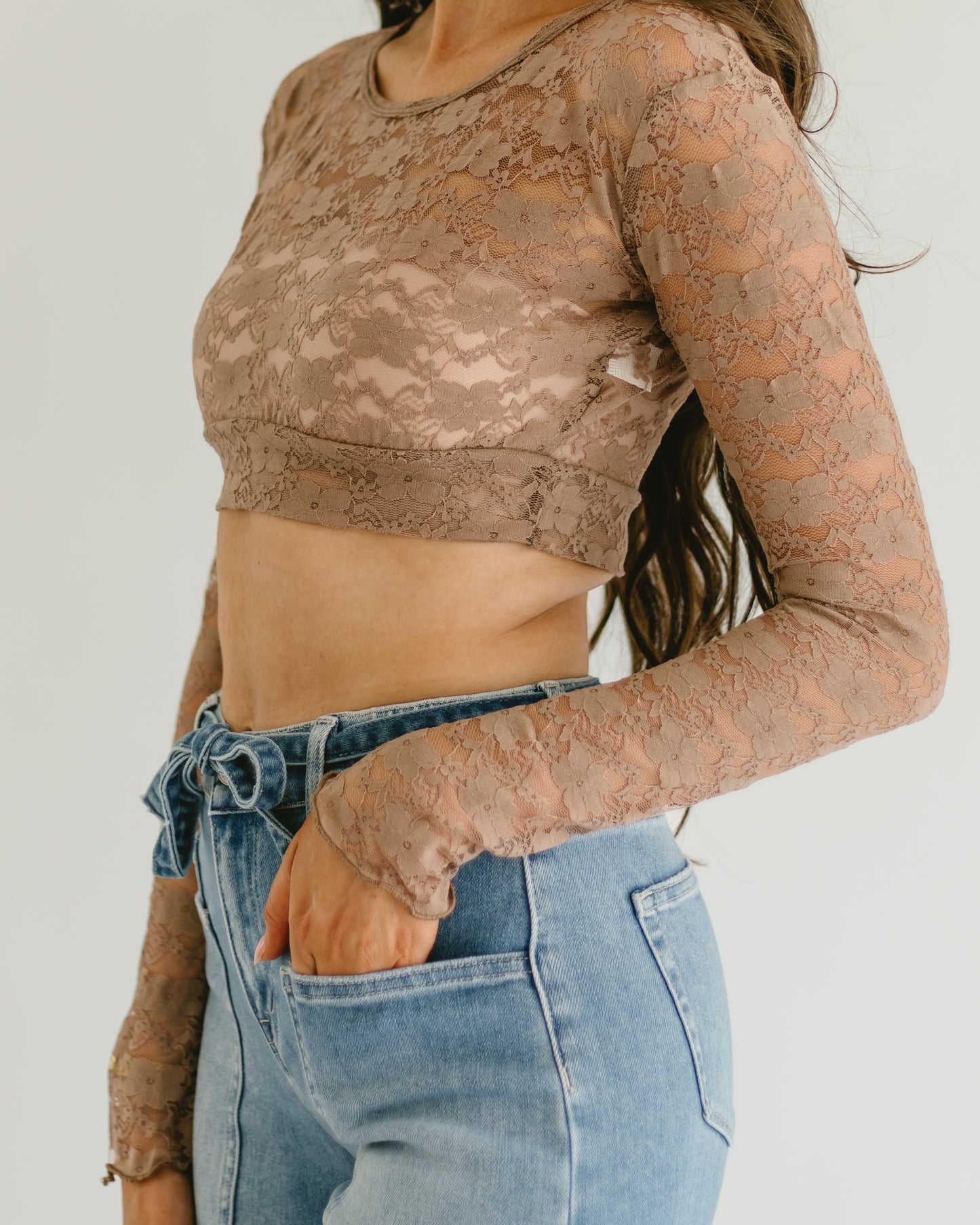 Alyssa x Halftee Long Sleeve Lace
