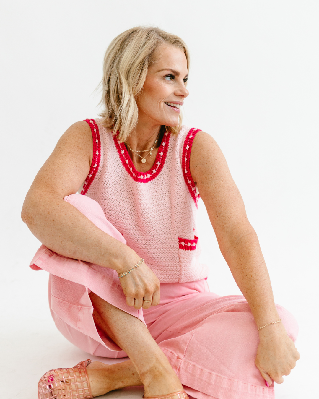 Contrast Trim Knit Top
