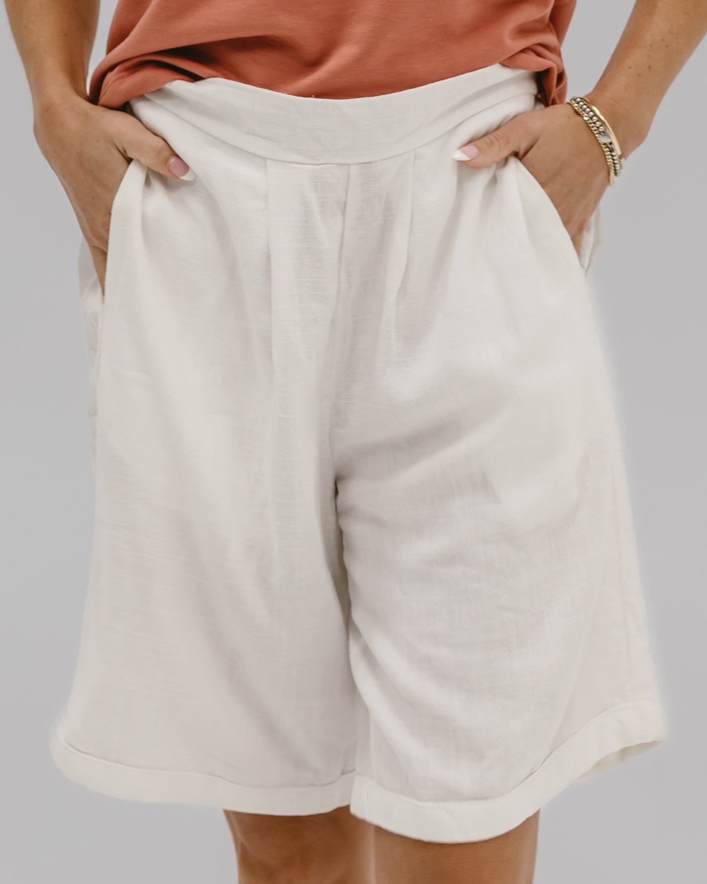 Bermuda Length Linen Shorts