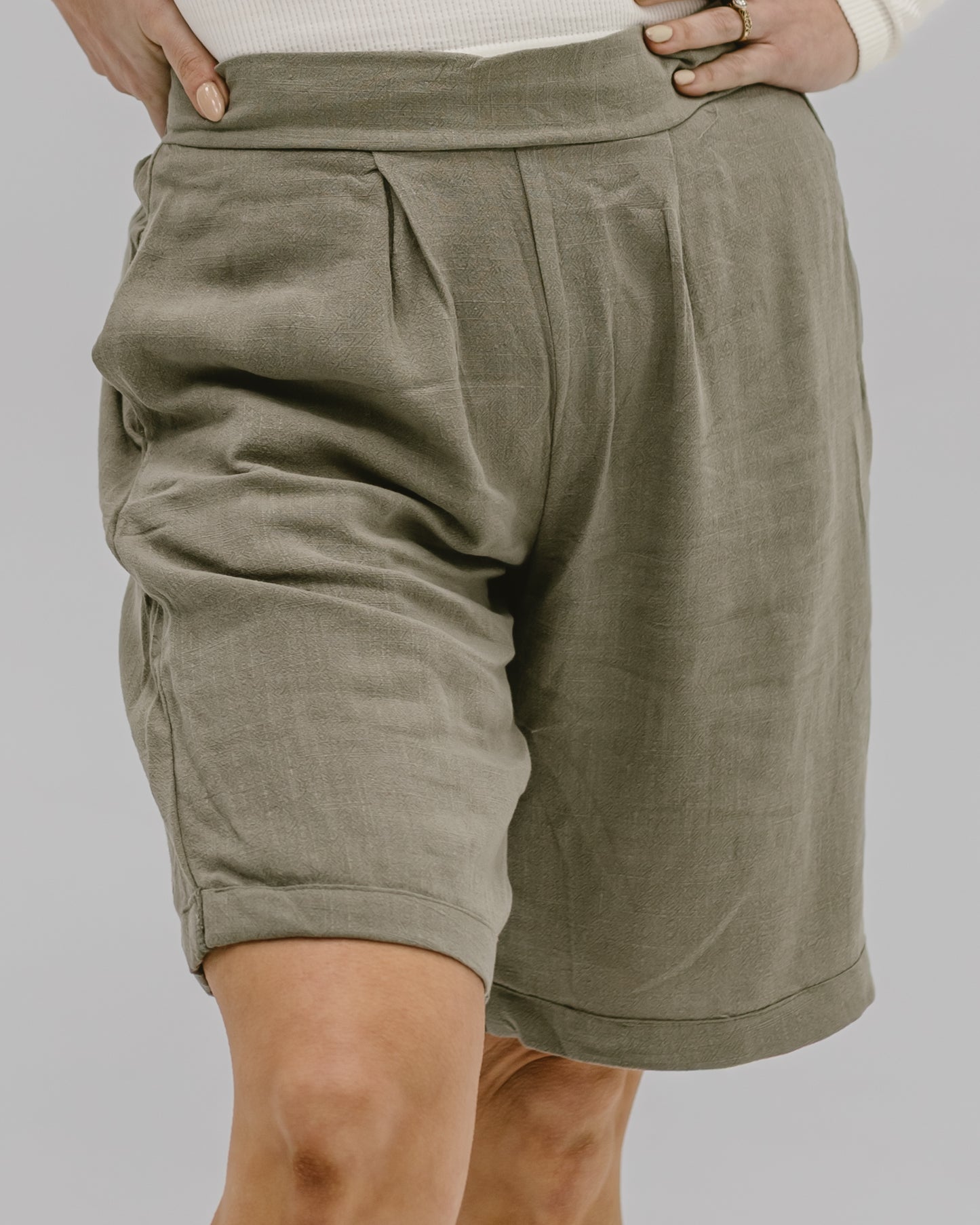 Bermuda Length Linen Shorts