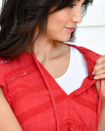 Classic Basic Cap Sleeve in red