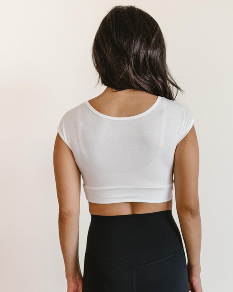 Classic Basic Cap Sleeve white back
