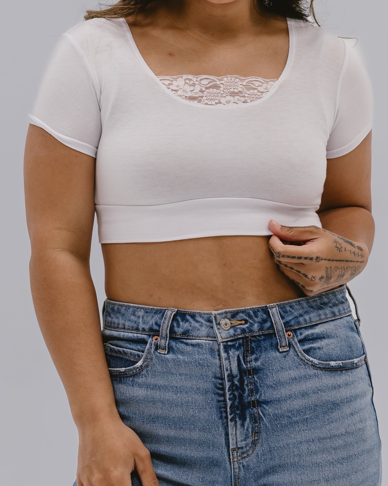 Peekaboo Short Sleeve – HALFTEE Layering Fashions