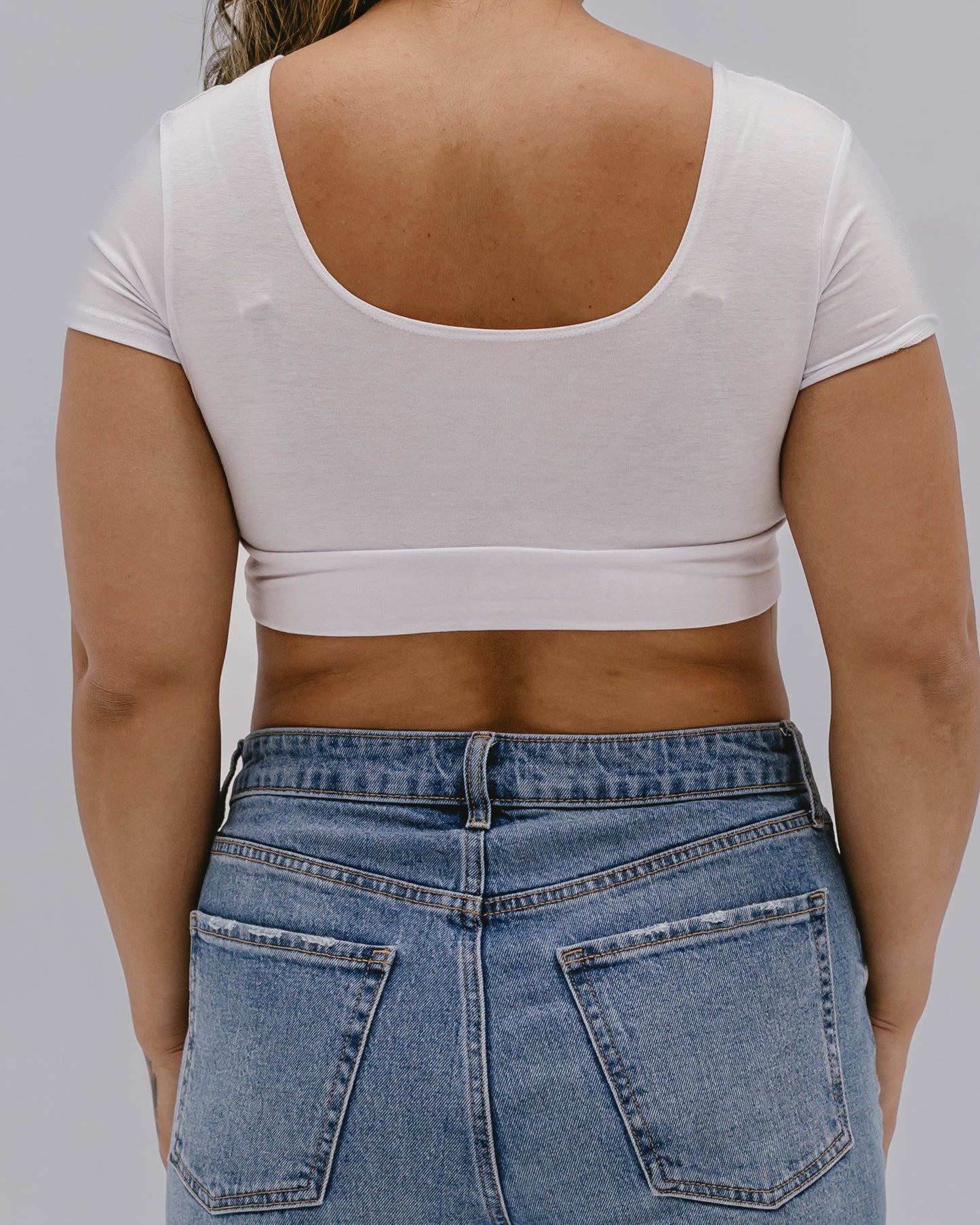 Peekaboo Short Sleeve Halftee (Lace Detail Inset)