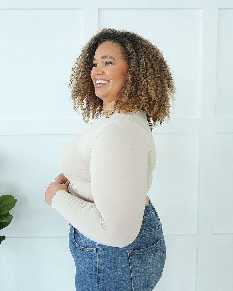 Long Sleeve (Rayon/Spandex Blend) NEUTRALS (6772696219729)