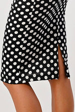 Polka Dot Stretchy Pencil Skirt