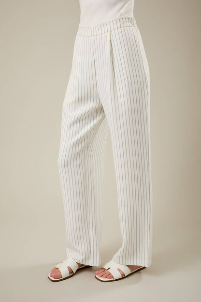Stripe Pleated Trouser