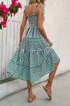 Striped Tie-Strap Dress