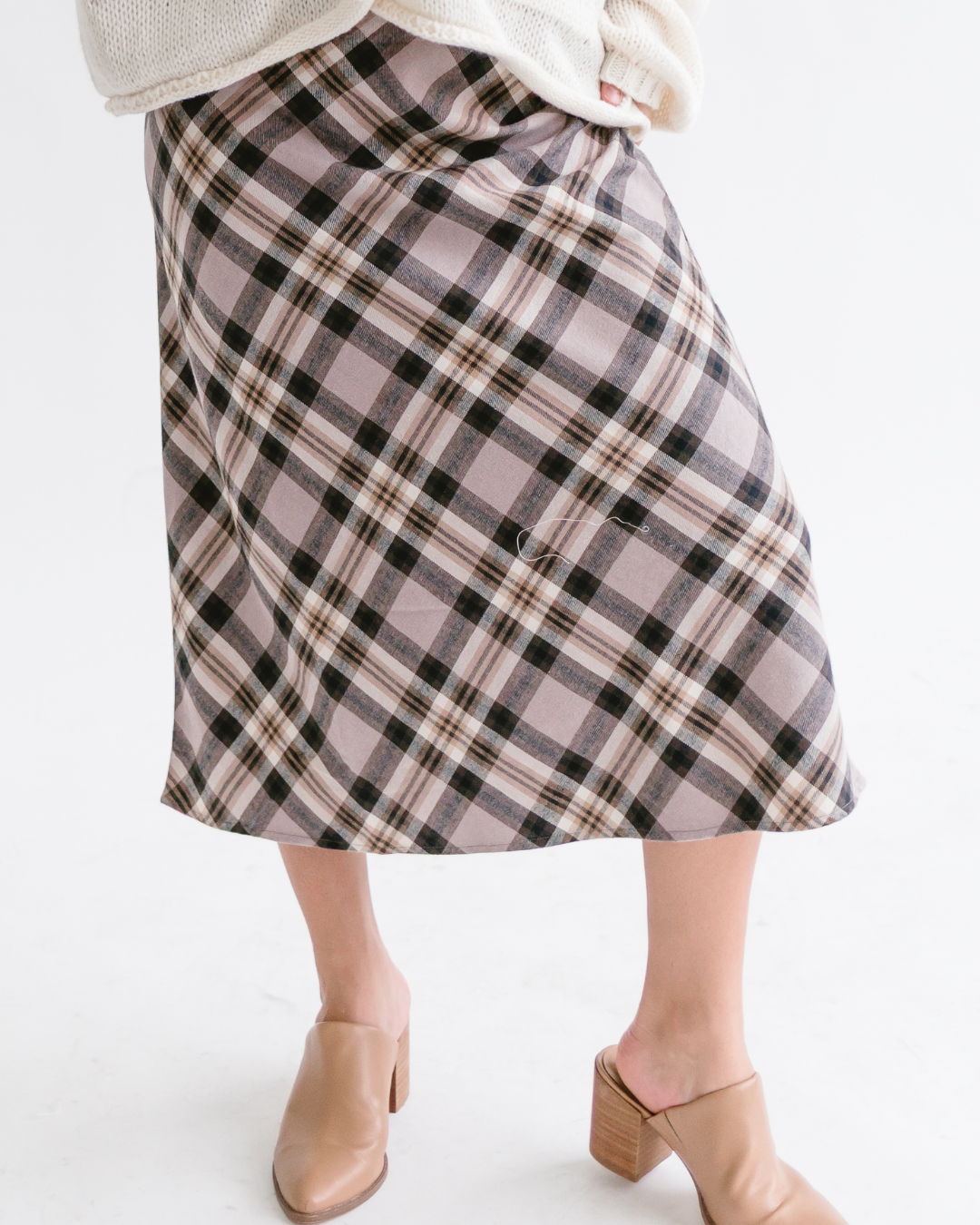 Plaid A-Line Skirt