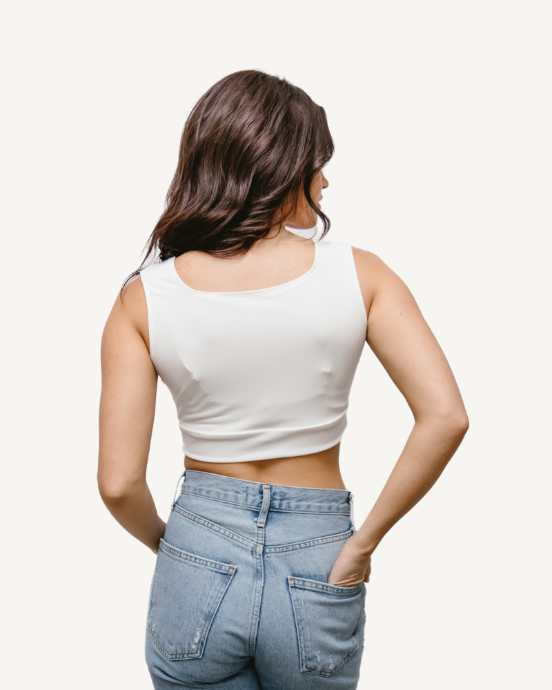 Halftee Layering Tank Top For Women & Teens – Reversible Demi Cami, Breathable Crop Top For Nursing, Maternity, Or Everyday Wear | XS-3XL