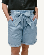 A Little Bit More by HALFTEE Denim Look Paper Bag Shorts