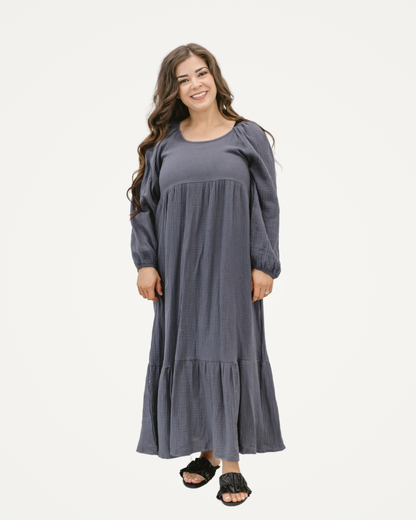 Cotton Gauze Ruffle  Dress