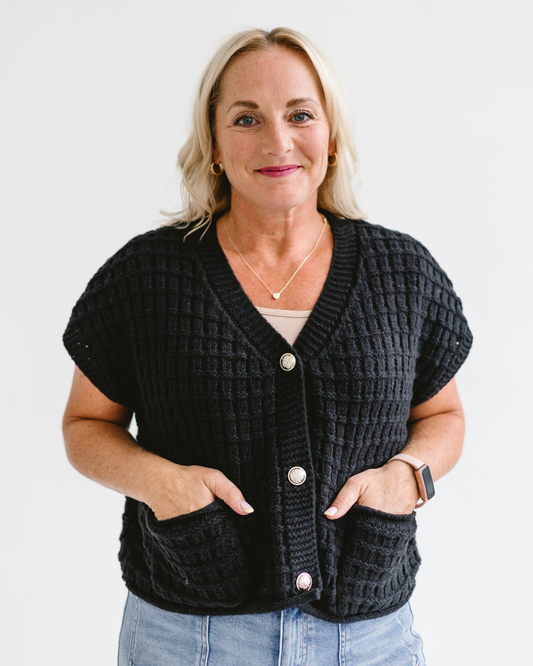 Waffle Button up Cardigan