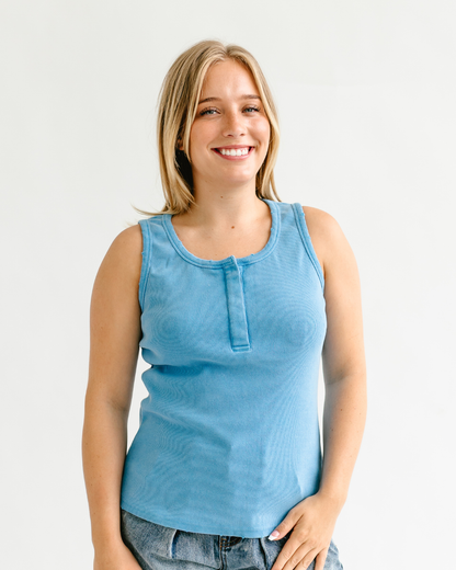 Vintage Ribbed Mineral Wash Tank Top