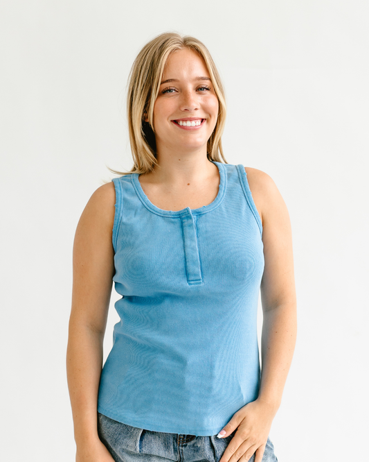 Vintage Ribbed Mineral Wash Tank Top