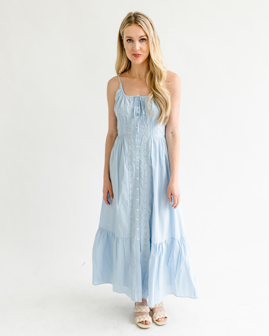 Cotton Button Down Maxi Dress