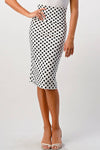 Polka Dot Stretchy Pencil Skirt