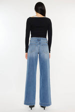 KANCAN High Rise Trouser Wide Leg Jeans WITH BELT