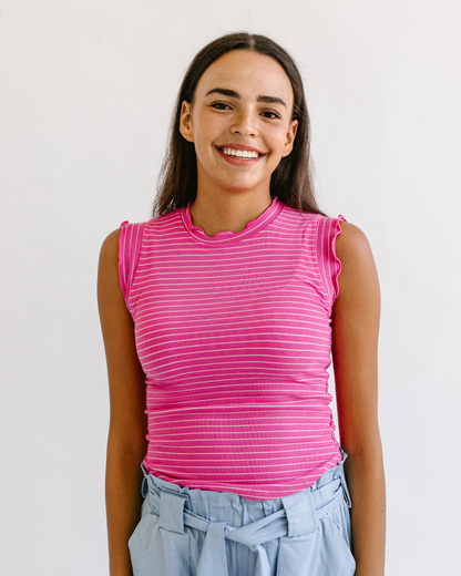 Lettuce Hem Sleeveless Tank Top