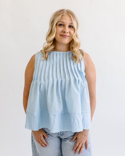Pleated Peplum Top