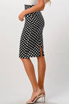 Polka Dot Stretchy Pencil Skirt