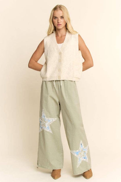 TEXTURED BUTTON UP KNIT SWEATER VEST