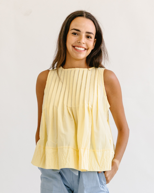 Pleated Peplum Top
