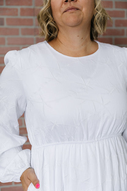 All In White Embroidered Vine (Modest Molly)