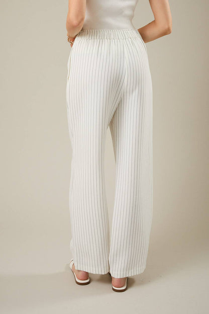 Stripe Pleated Trouser