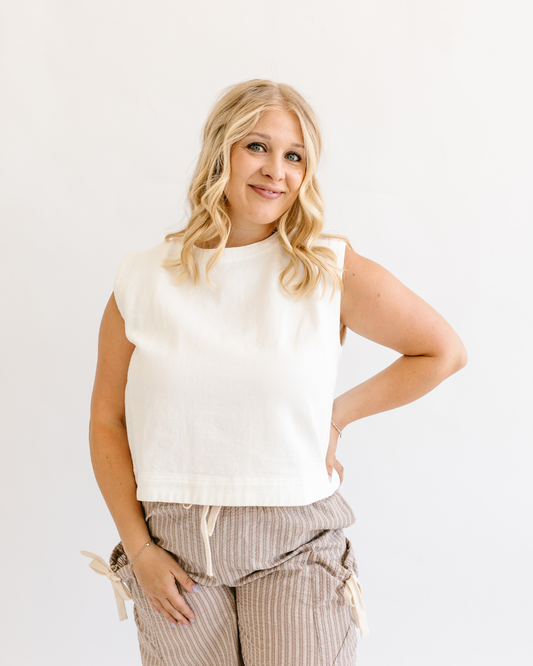 Sleeveless Denim Top