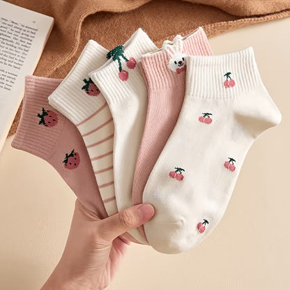 Sweet Strawberry Socks - 3 Pack