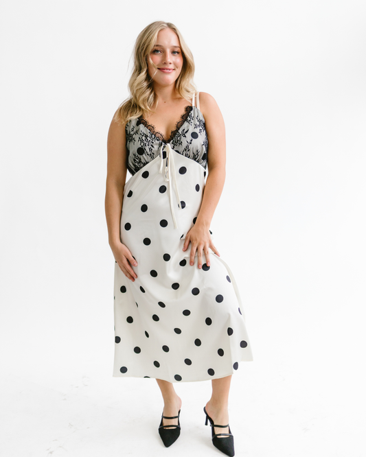 Polk-a-dot Slip Dress