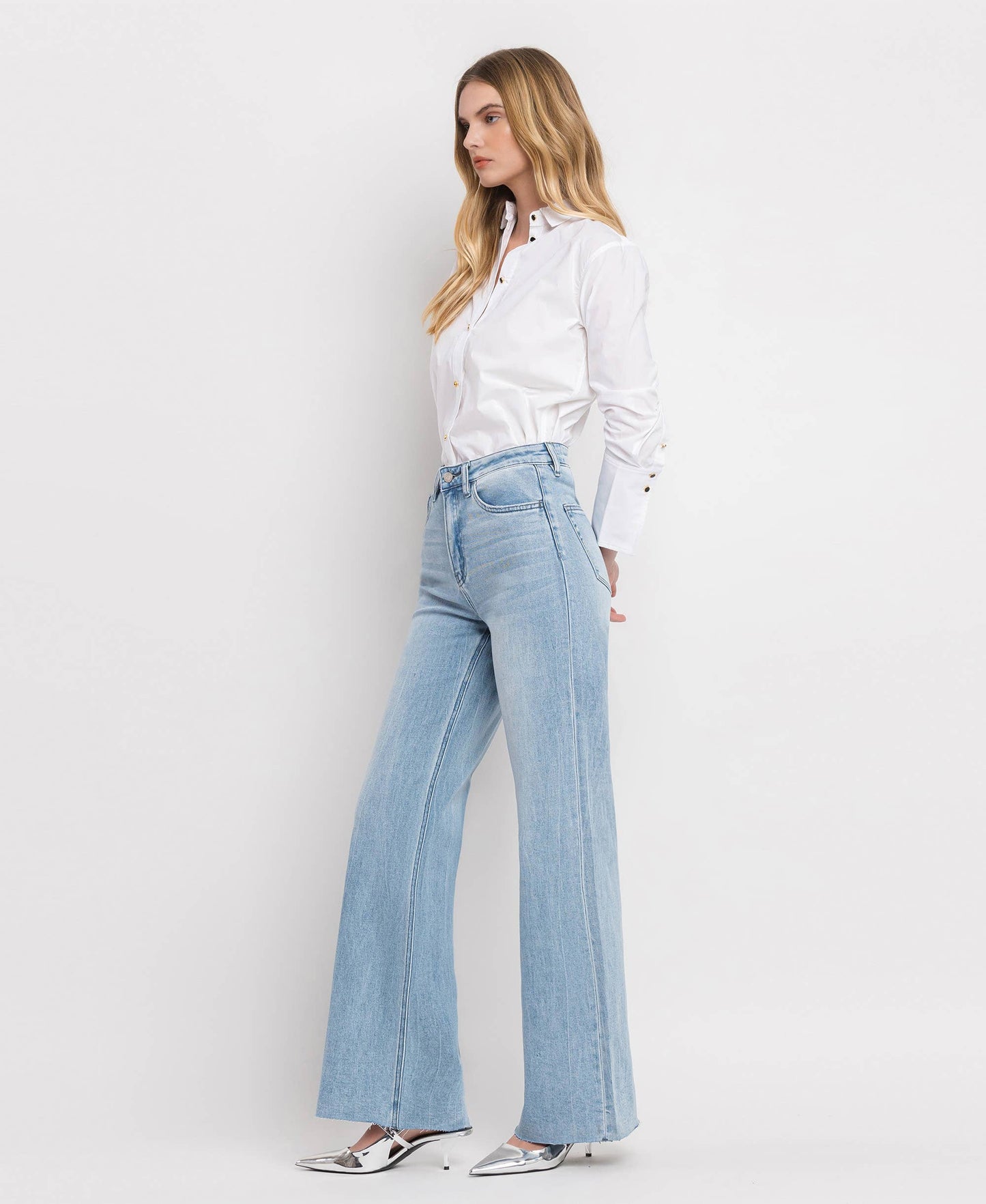VERVET Wide Leg Jeans (frayed)