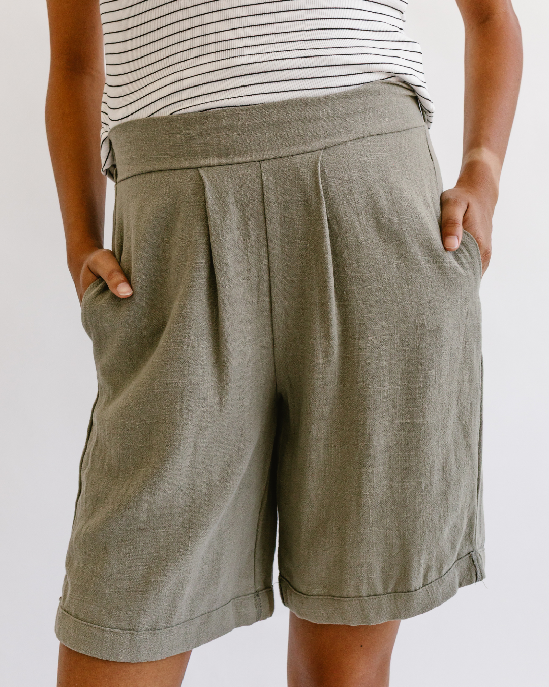 Bermuda Length Linen Shorts