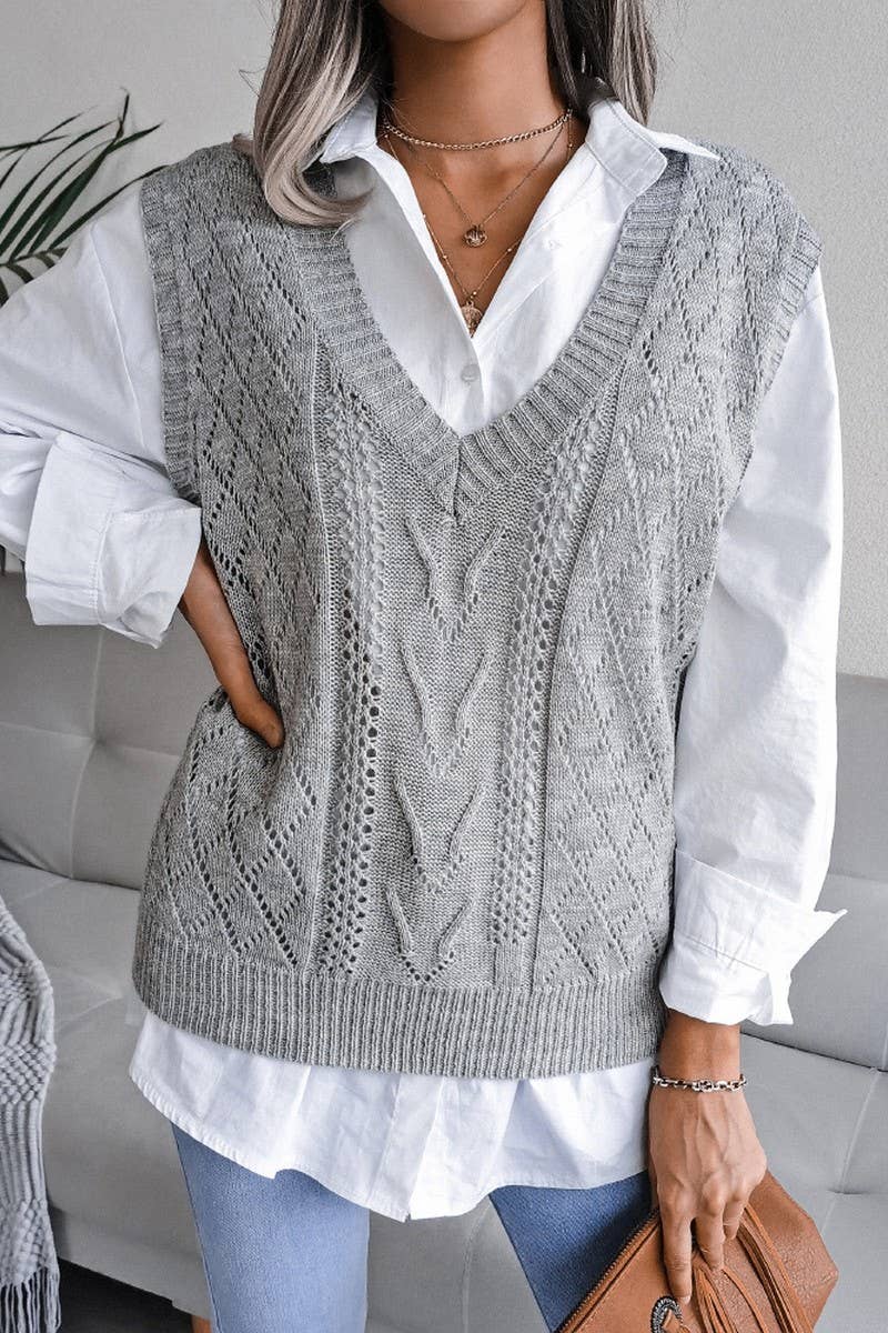 V-Neck detailed Sweater Vest