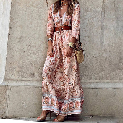 Bohemian Printed Maxi Dress