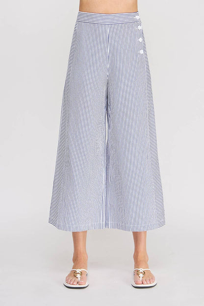 Seersucker - Side Button Pants