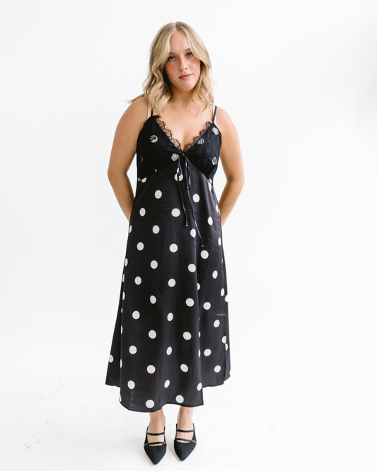 Polk-a-dot Slip Dress