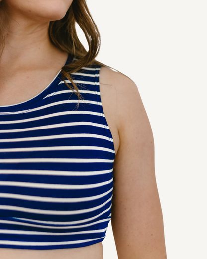 Stripe Crew Neck Tank