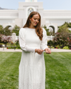 White Ruffle Temple Dress