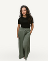 Wide leg linen pants with pockets, part of the Solid French Terry Wide Leg Jumpsuit.