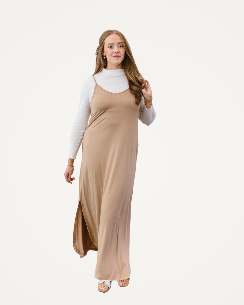 Cami Maxi Dress with Pockets – HALFTEE Layering Fashions