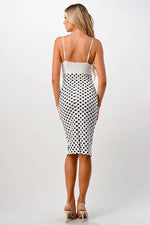 Polka Dot Stretchy Pencil Skirt