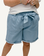 A Little Bit More by HALFTEE Denim Look Paper Bag Shorts